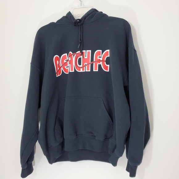 Gildan Tops - Beach FC Black Hoodie, Size Large